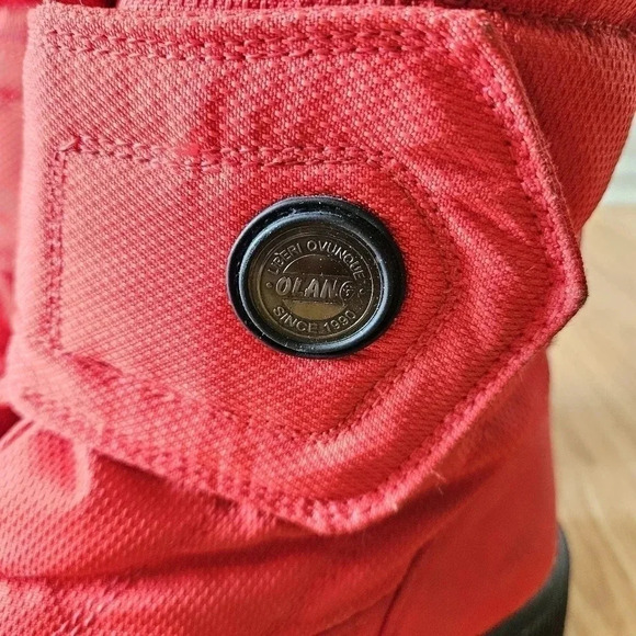 Olang Quilted Padded Winter Snow Ankle Boots Cherry Red Size 39. - Picture 13 of 14